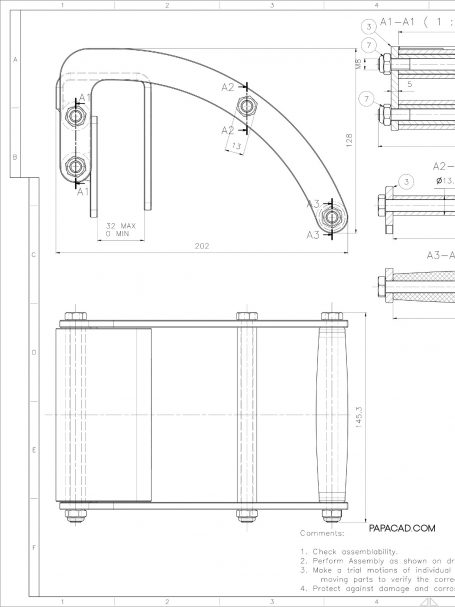 CAD drawing Gripper Panel carrier papacad.com